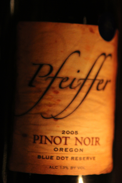 Eugene OR Pfeiffer Pinot Bottle